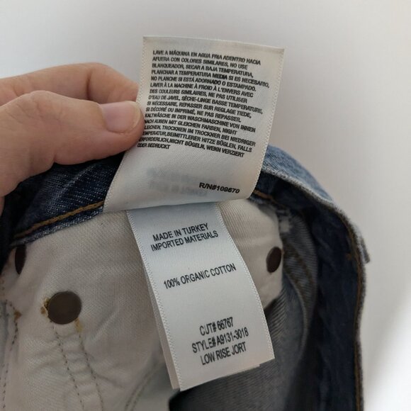 Agolde Blue Jean Shorts - Picture 6 of 11